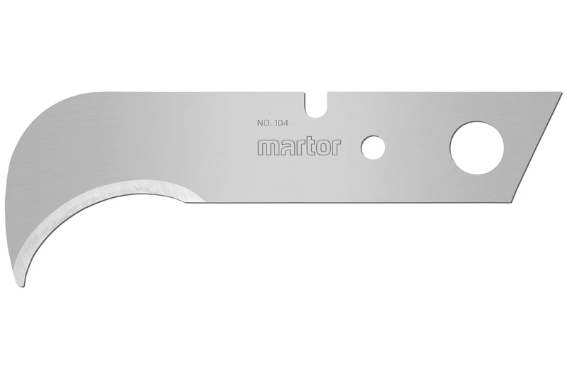 MARTOR 10 x Large Special Blade, Curved, Replacement Blade Cutters, Safety Knives, 93 mm Long, 33mm Wide, Sharp, in Dispenser, No. 104