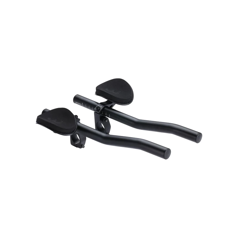 BBB Cycling AeroLight Aluminium Tri Bars | S-Bend Aerobar for Road Bikes with EVA Arm Pads | Compatible with 25.4/31.8 mm Bike Handlebars | BHB-58, Black