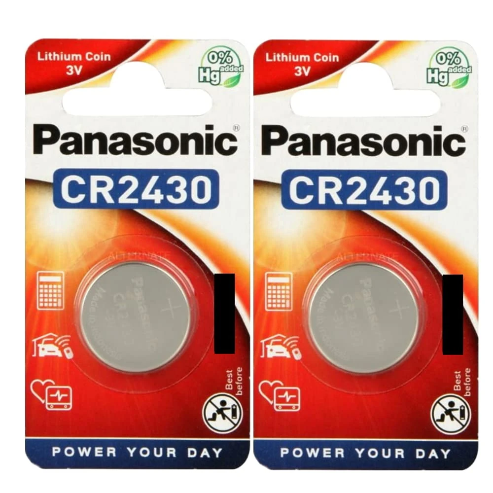 Panasonic CR2430 3V Lithium Battery (Pack of 2)
