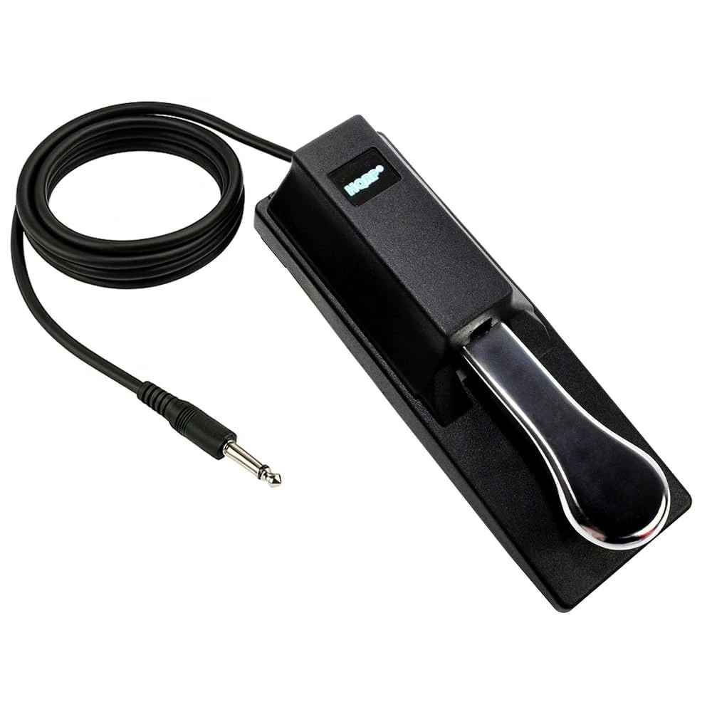 HQRP Damper Pedal for Akai MPK61, MPK 61, MPK88, MPK 88, Miniak, MPK mini, SynthStation49 Keyboard Footswitch, Sustain Pedal