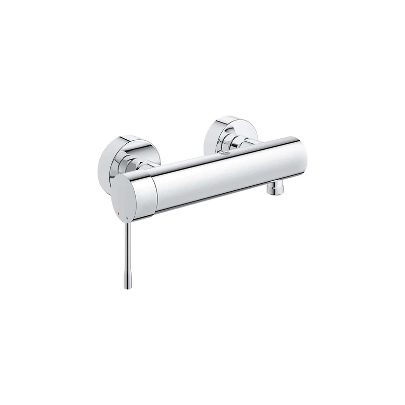 GROHE Essence Wall Mounted Exposed Shower Mixer Tap (Metal Lever, 35 mm Ceramic Cartridge, Integrated Non-Return Valve, Protected Against Backflow, Min Pressure 1.0 Bar), Chrome, 33636001