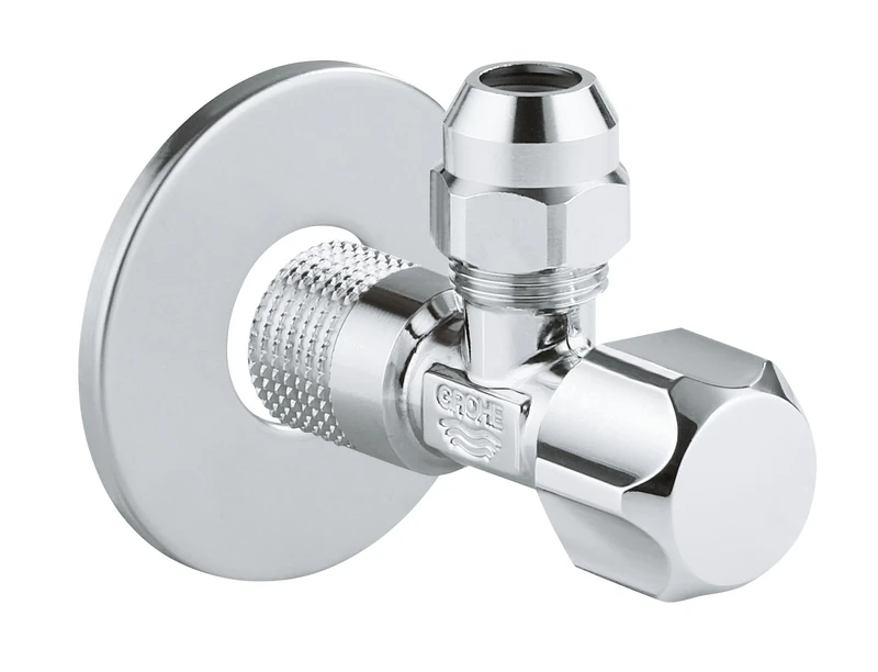 GROHE 22018 Angle Valves 1/2 x 3/8"Rose Squeeze Connection 10 MM VPE Set of 1 Chrome