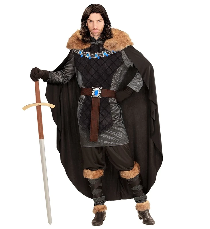 WIDMANN - Medieval Prince Costume, Tunic, Cape, Belt, Boot Covers, Nobleman, Theme Party, Carnival, XXL