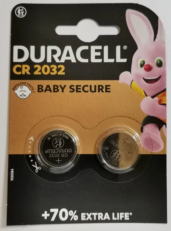 Duracell CR2032 Lithium Battery 3V - Pack of 2 High Performance