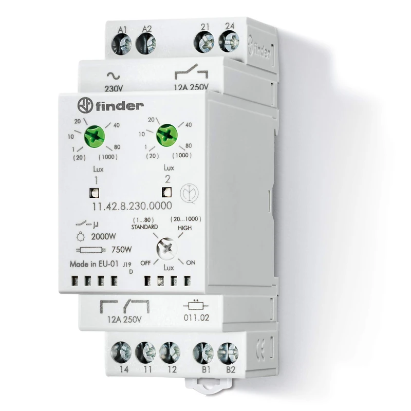 Finder 114282300000pas Twilight Switch 1 Switch 1NO 12 A 230VAC - Image 1