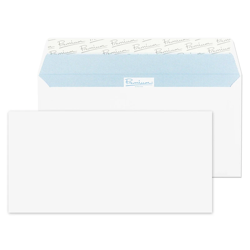 Blake Office DL 110 x 220 mm 120 gsm Peel & Seal Wallet Envelopes (32215) Ultra White Wove - Pack of 500