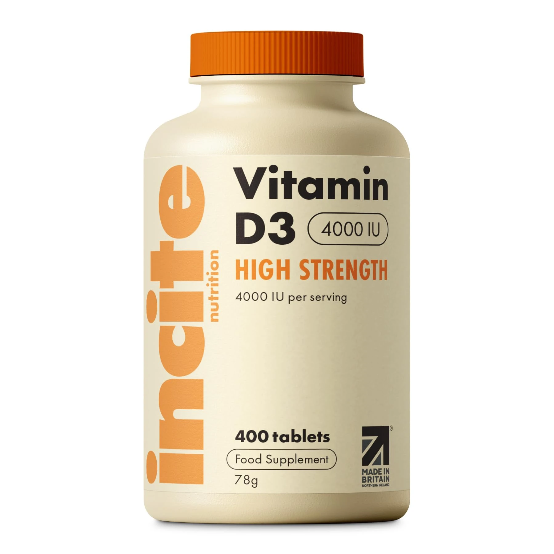 Vitamin D3 4000 IU - 400 High Strength Vitamin D Tablets (1+ Year Supply) - Vegetarian - Immune System Booster - Gluten Free - Vitamin D Supplements - Made in The UK
