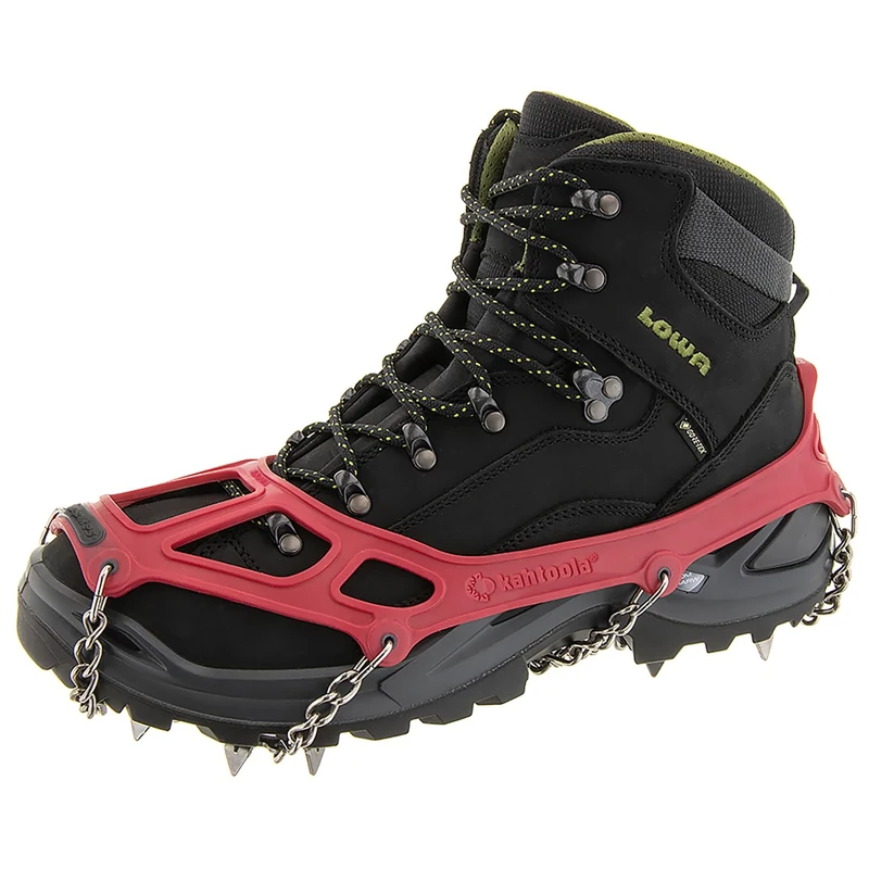 Kahtoola Microspikes Red, X-Large: Winter Traction Cleat, Hiking, Trail Running, Ice Fishing