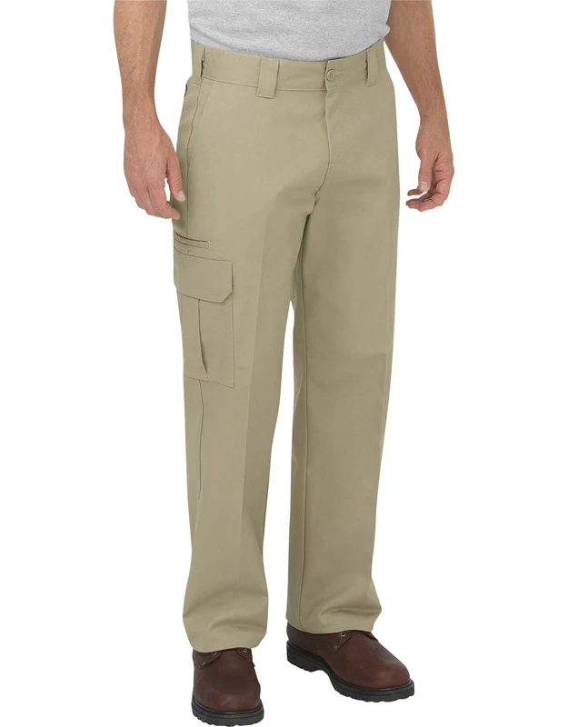 Dickies Men's Relaxed Straight Flex Cargo Pant, Desert Sand V1, 34W x 30L