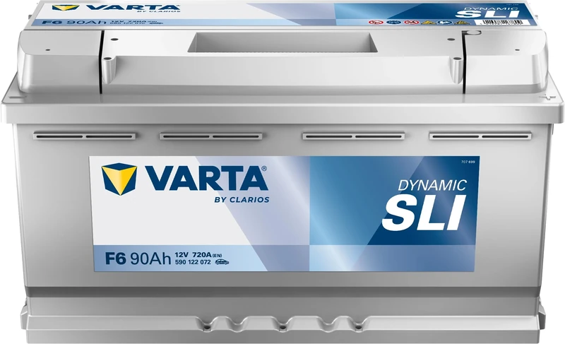 Varta F6 12 V 90AH 720 A Black Dynamic Car Battery 590 122 072