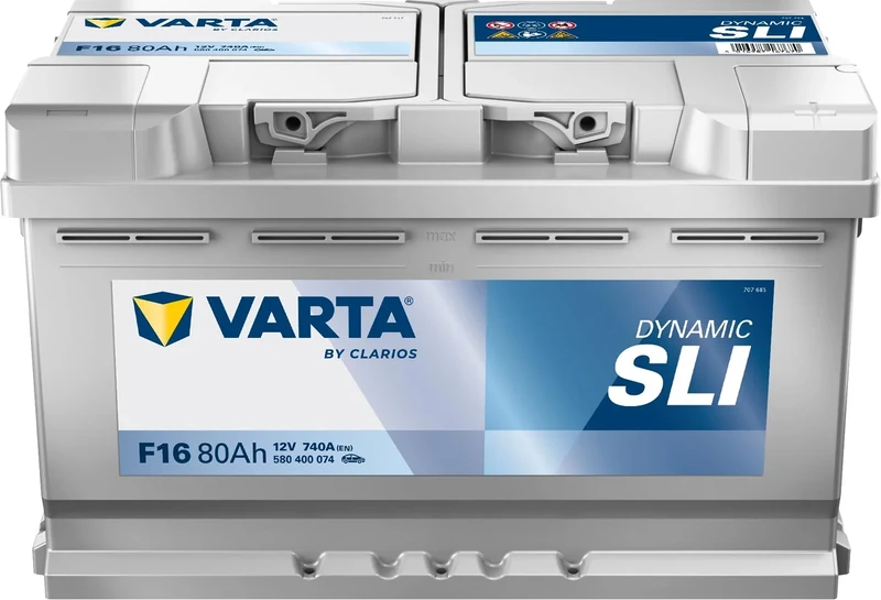 Varta 580 400 074 F16 Dynamic Car Battery, Blue