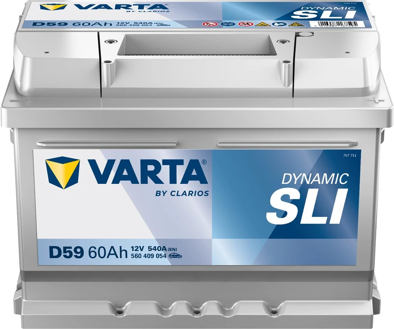 Varta D59 Starter Car Battery 58360 Blue Dynamic, 12V, 60 Ah, 540 A