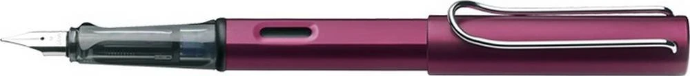 Lamy Unisex AL Star Steel Nib Aluminium Fountain Pen - Purple/Black - Medium Nib