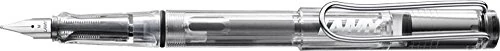 Lamy Unisex Vista Steel Nib Plastic Fountain Pen - Clear - Medium Nib