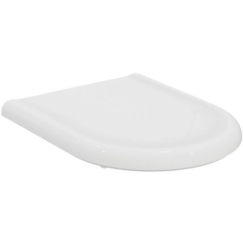 Ideal Standard Clodia Toilet seat and Cover, Rounded Shape, Durable Toilet seat, Including Hinge Set for Easy Installation, Scratch-Resistant duroplast – Italian White (355x445x45 mm)