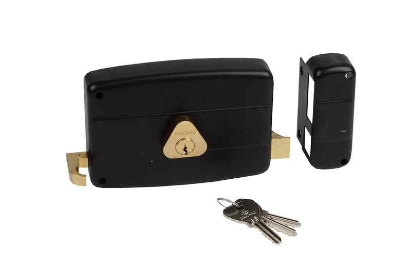 BRICARD 1843 with Horizontal Print 2 5 Cylinder Lock Right, Black