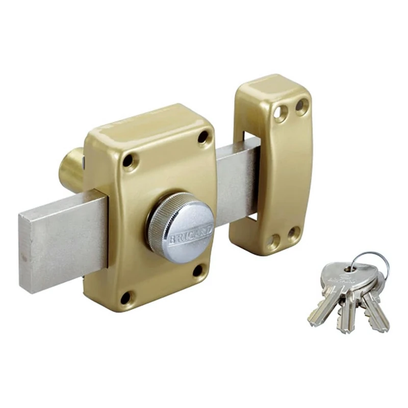 Bricard 1968 Alpha Button Lock Cylinder 45 mm ø 22 mm Gold