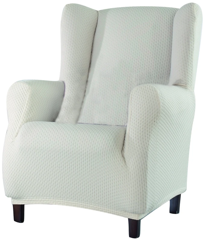 Eysa 1-Square Sucre Wing Chair Cover, Ecru