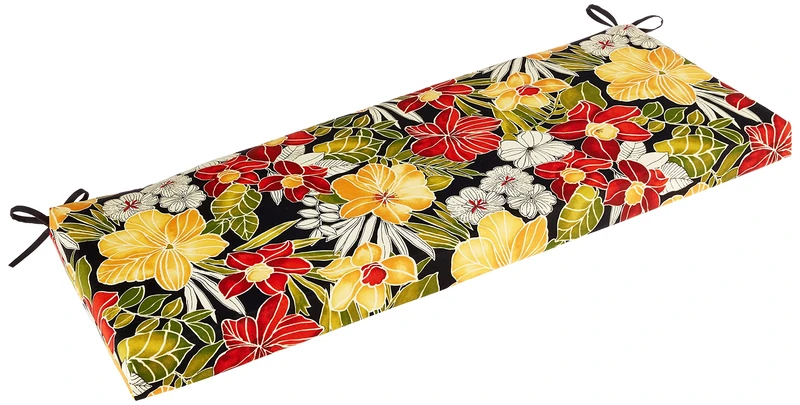 Pillow Perfect JOERRES Outdoor Clemens Bench Cushion, Noir