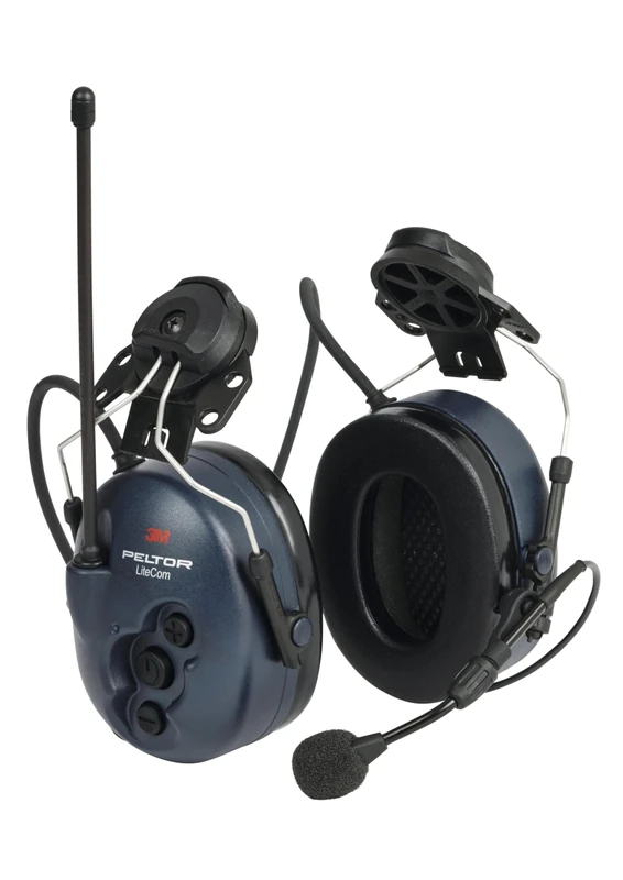 3M PELTOR LiteCom Headset, 33 dB, PMR 446 MHz, Hard Hat Attached, MT53H7P3E4400-EU