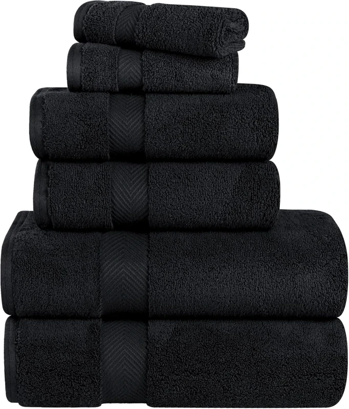 Home City , Towel Set, Black - Towel