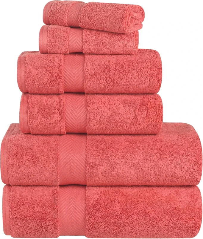 Home City , Towel Set, Coral - Towel