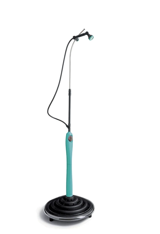 GF Garden, Sunny Style Premium Solar, Garden Shower, Swimming Pool, for Outdoor use, also ideal for Holiday and Camping, with Mixer for hot and cold water Light Blue