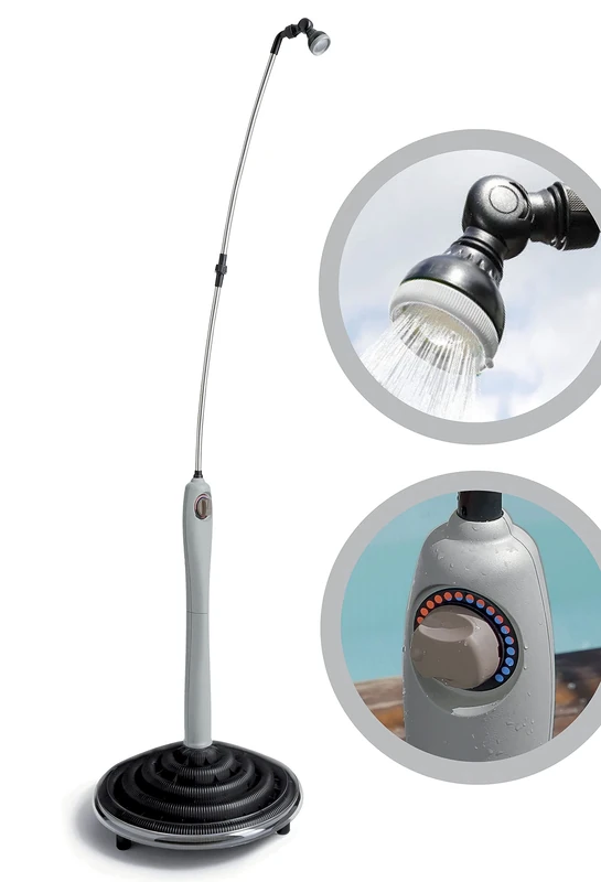 G.F. GF Garden, Sunny Style Solar Shower, Grey