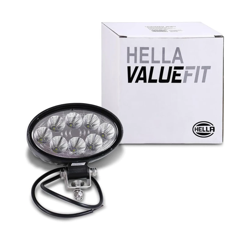 HELLA VALUEFIT 1GA 357 001-001 LED-Worklight - O1200 - 12/24V - 1200lm - mounting/Bolted - Swivelling Mounting Bracket - Short distance lighting - Cable: 530mm - Plug: open cable ends