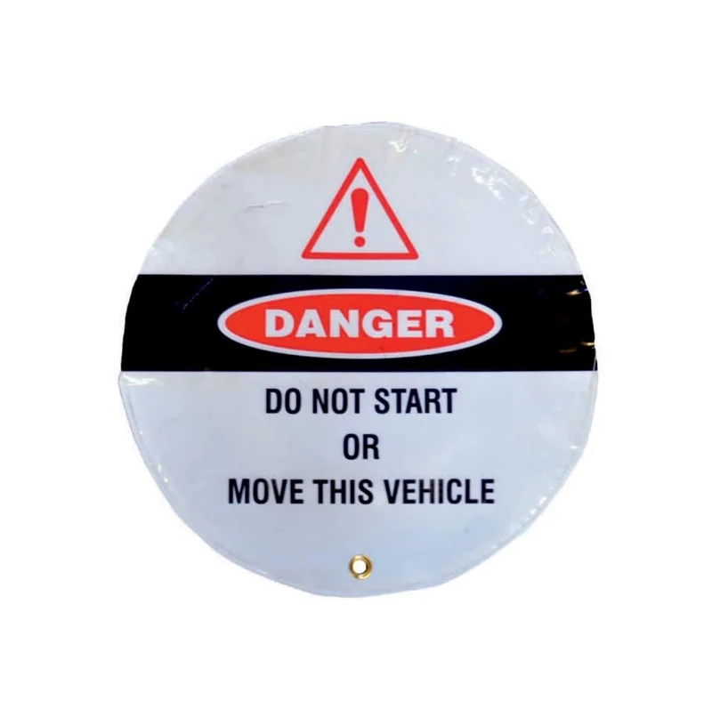 Lockout Steering Wheel Cover - 500mm Diameter | High-Visibility Safety Cover for Vehicle Lockout Tagout Compliance | Industrial Workplace Safety