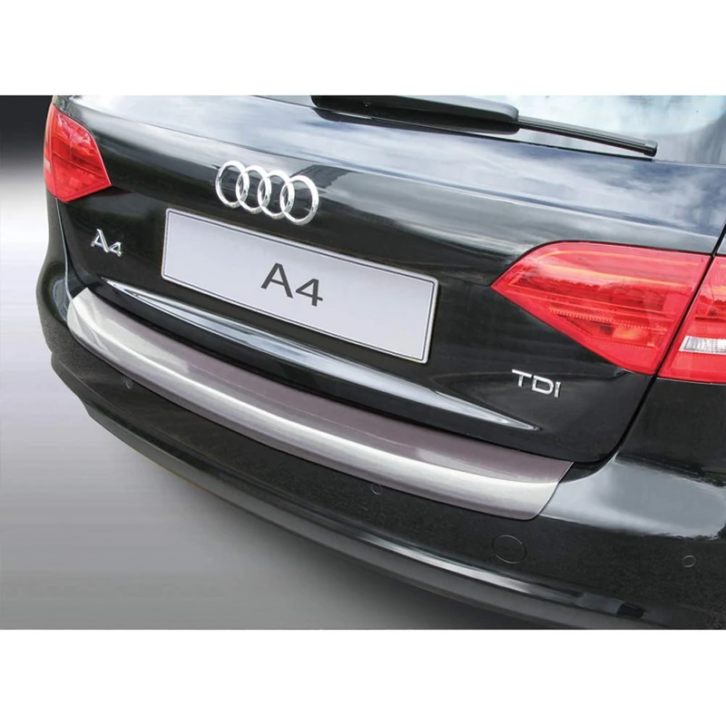 RGM ABS Rear bumper protector compatible with Audi A4 Avant 2012-2015 (excl. S4) Silver