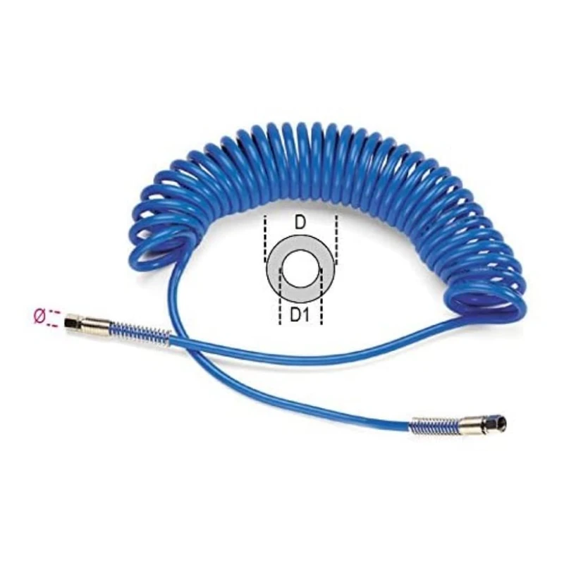 SPIRALI 95 Shore ESTENSIBILI FINO A 15m 8X12 mm 19