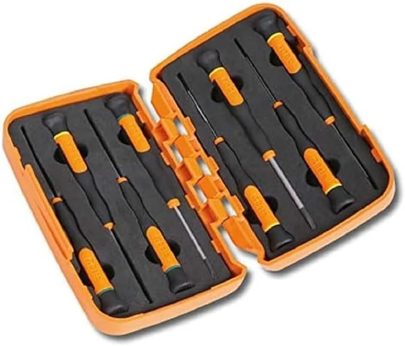 Beta 12570210 Model 1257LPH /S8 Micro-screwdrivers for Slotted and Phillips Screws, 8 Pieces