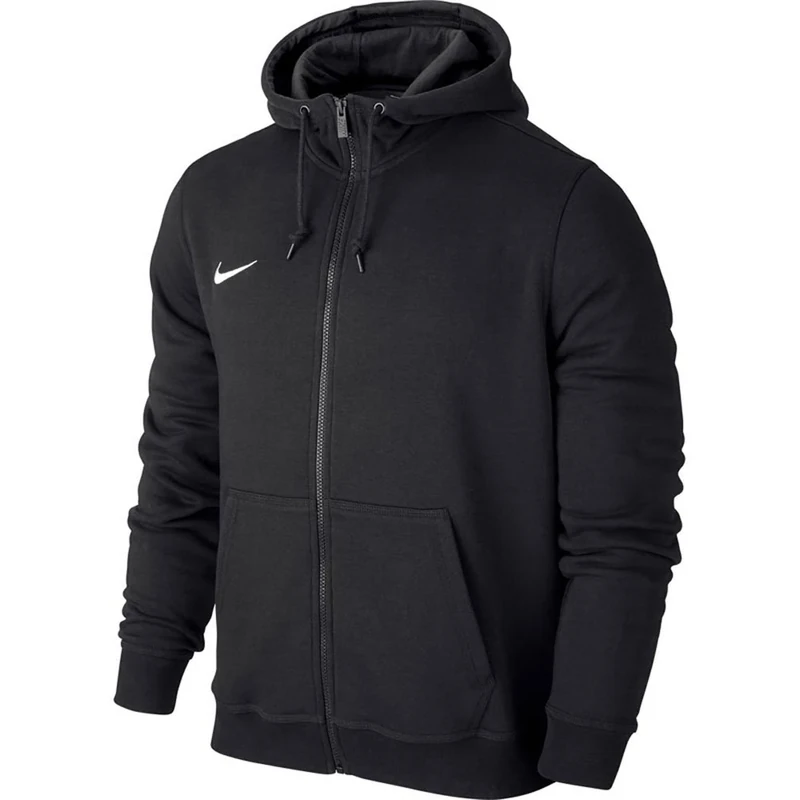 Nike Men's Club FZ Hoody - Black/Football White, Medium