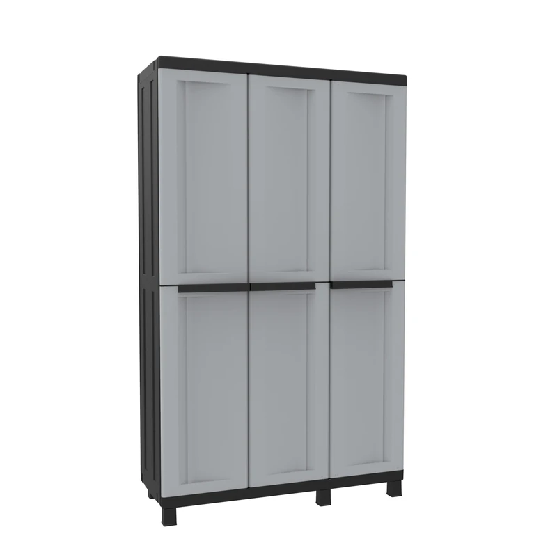 Terry, Twist Black 102a, 3 Door Multifunction Cabinet with 2 separate Compartments - 102x39x170 cm