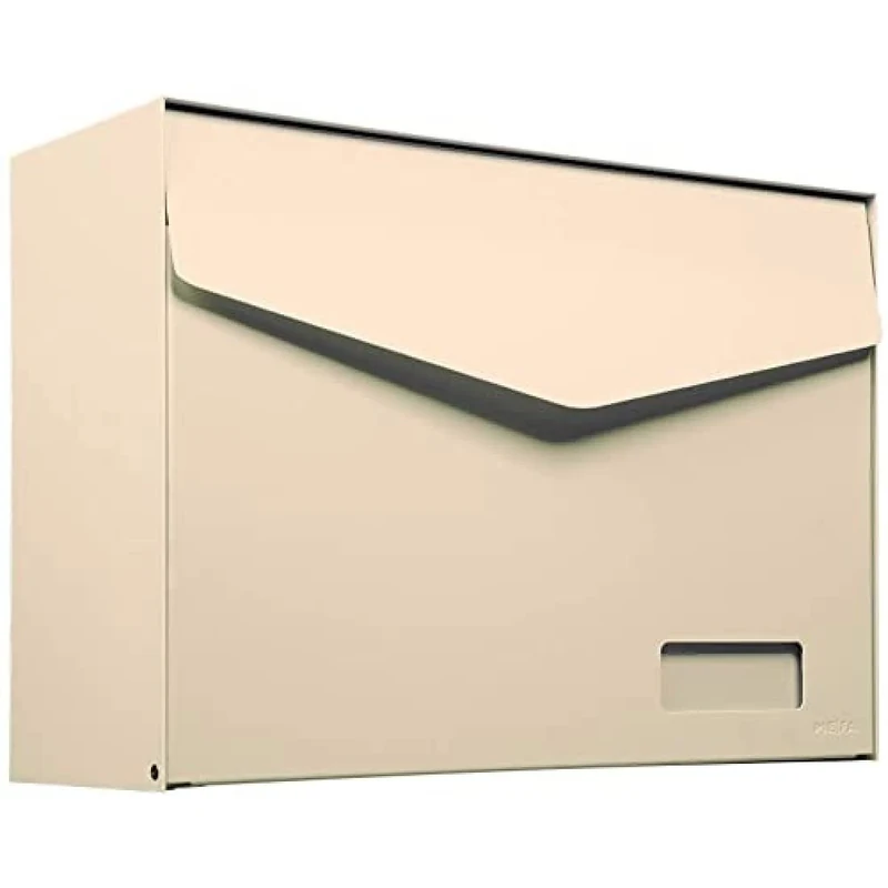 MEFA Briefkasten Letter 113 113021DE Letterbox with Name Plate White Post Box with Security Lock Size 312x430x178 mm