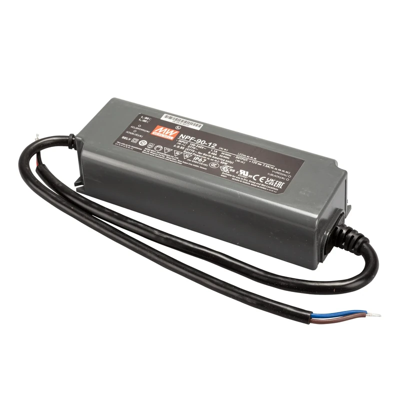 Mean Well NPF-90-12 AC-DC Single Output LED Driver with Active PFC
