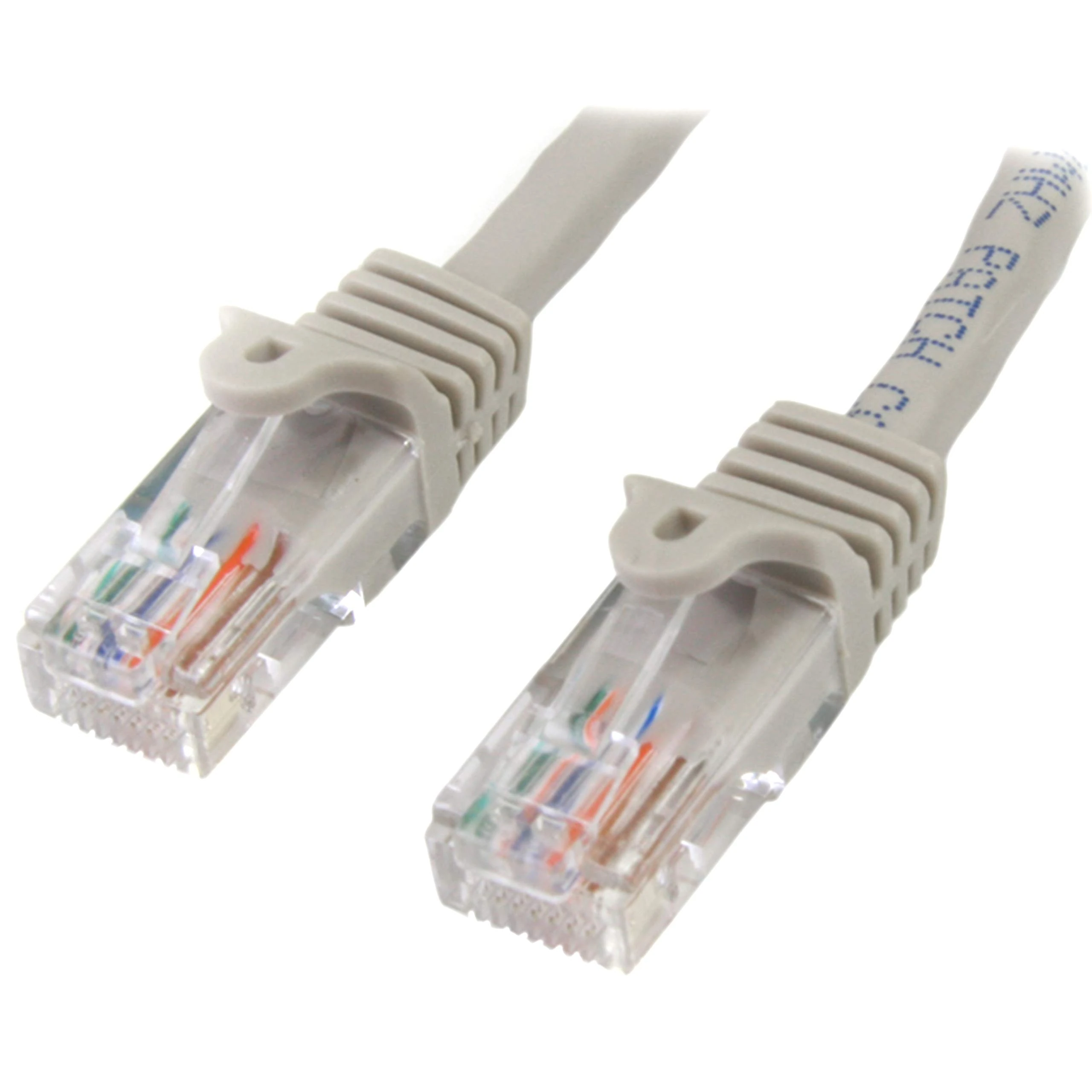 StarTech.com 1 m Gray Cat5e Snagless RJ45 UTP Patch Cable - 1m Patch Cord - Ethernet Patch Cable - RJ45 Male to Male Cat 5e Cable (45PAT1MGR), Grey