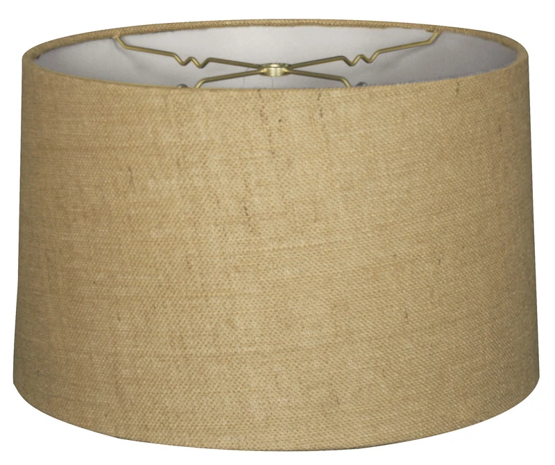 Royal Designs Shallow Drum Hardback Lamp Shade, Burlap, 17 x 18 x 11.5 (HB-610-18BL)