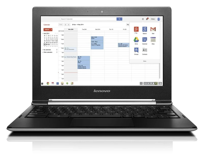 Lenovo N20 11.6-Inch Chromebook (Silver) - (Intel Celeron N2830 2.41 GHz, 4 GB DDR3L RAM, Wi-Fi, BT, 16 GB SSD, Integrated Graphics, Chrome OS)