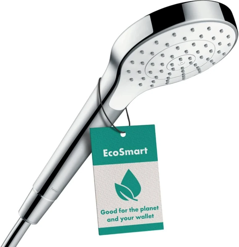 Hansgrohe Croma S Hand Shower 110 1 Spray Water-Saving 9 Litre/min, White/Chrome, 26805400