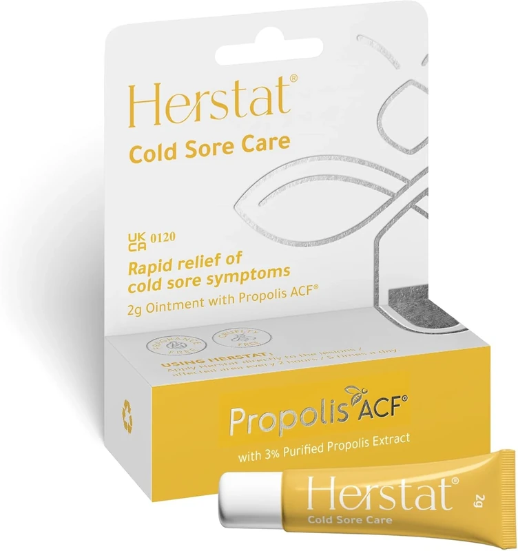 Herstat Cold Sore Cream - 3% Propolis Treatment for Relief