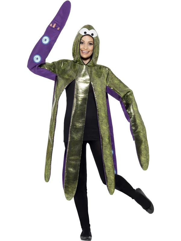 Smiffys Octopus Costume, Foam Bonded, Purple with Hooded Tabard, Party Animals Fancy Dress, Animal Dress Up Costumes