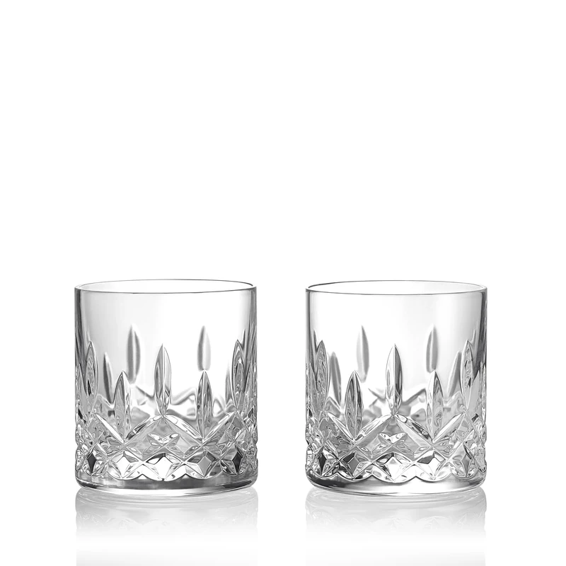 Waterford Lismore Connoisseur Crystal Whiskey Tumblers, Straight Sided, Set of 2