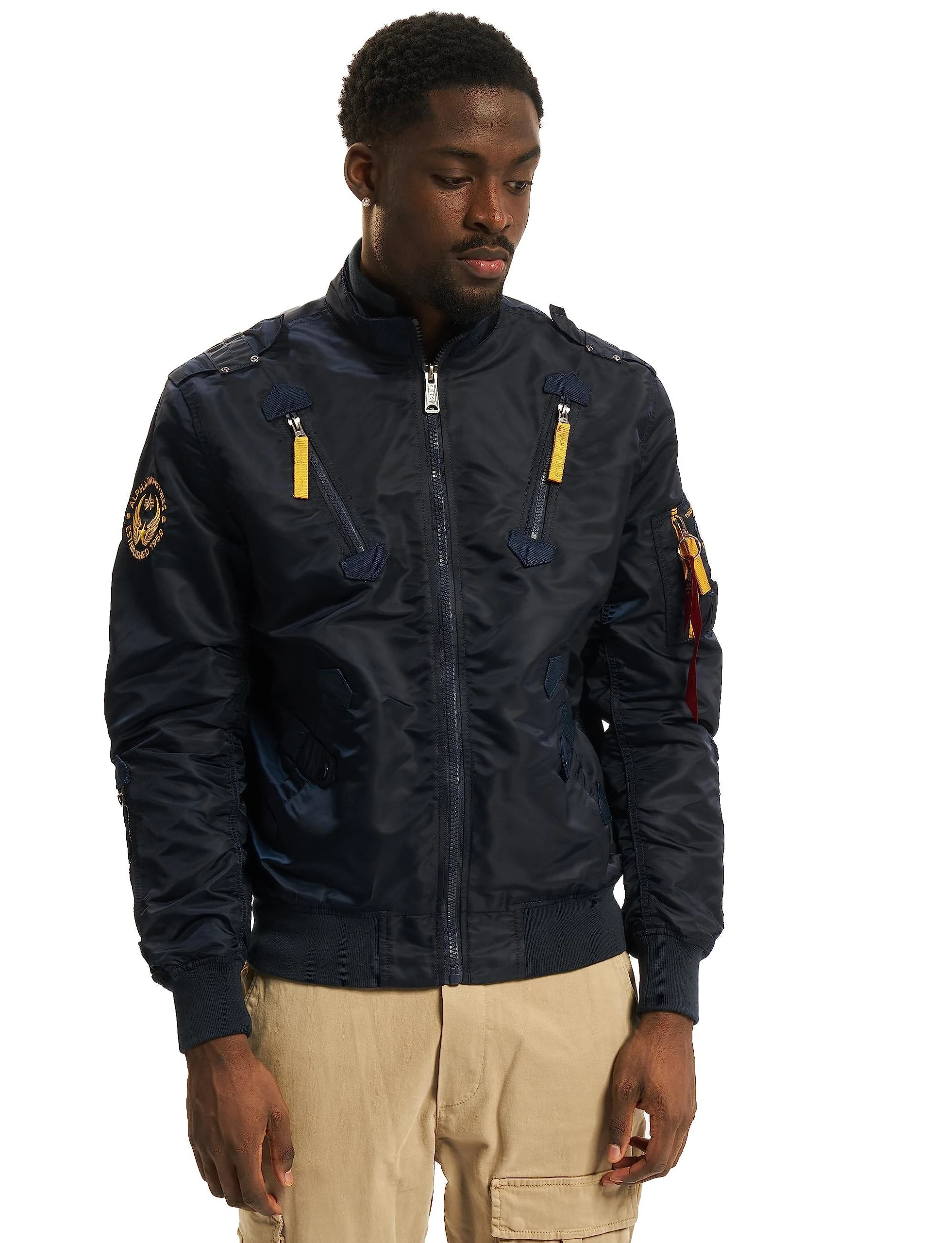 Alpha Industries Men's Falcon II Bomber Jacket, Rep.Blue, S