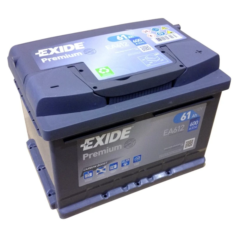 EXIDE PREMIUM Carbon Booster EA 612 12V 61AH Starter battery