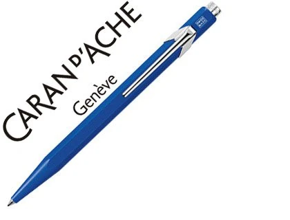 Caran d'Ache 849 Blue Ballpoint Pen, Blue Ink - Box of 10