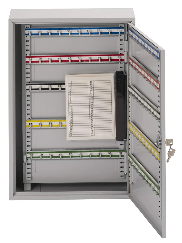 Sterling KC150H Single Door Key Cabinet with 150 Hooks, Grey