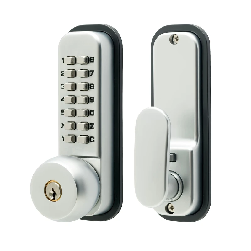 Sterling S2240 Digital Door with 14Push Button and Hold Back Function with Key Over Ride Satin Chrome