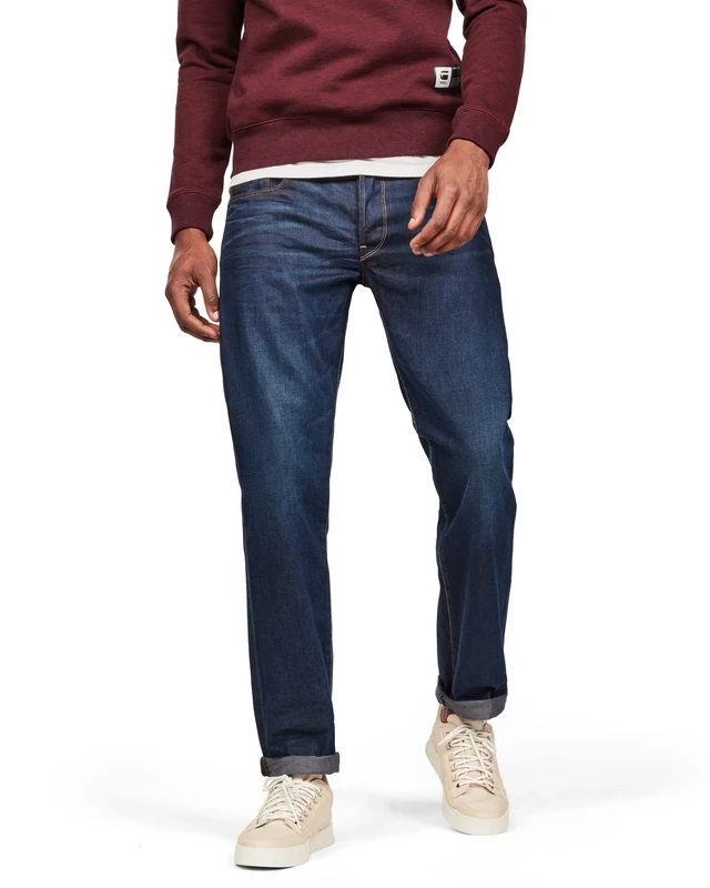 G-Star Men's 3301 Straight Jeans, Blue (dk Aged 51002-4639-89), 33W / 34L